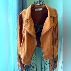 Flying Tomato Fringe Brown jacket